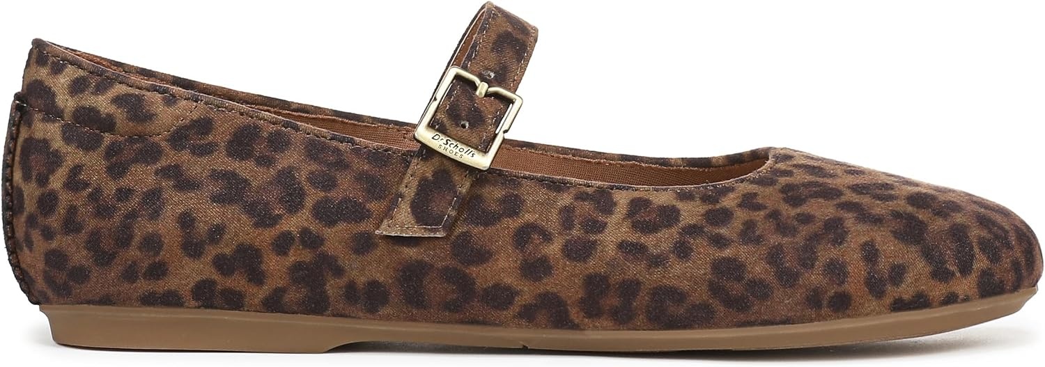 image:imageDr Scholls Shoes Womens Wexley Jane Mary Jane Flats Comfortable FlatsLeopard Animal Print Fabric