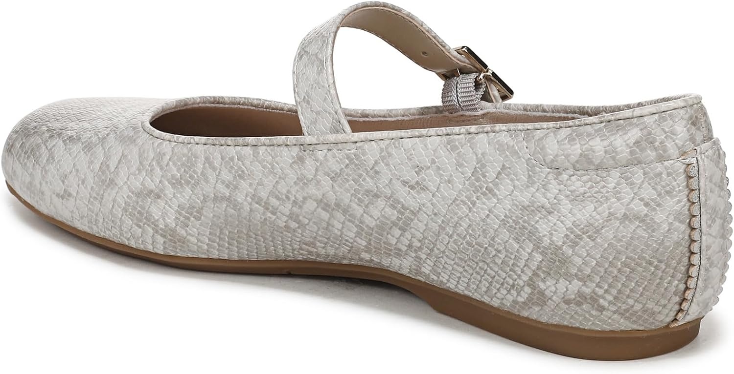image:imageDr Scholls Shoes Womens Wexley Jane Mary Jane Flats Comfortable FlatsLight Grey Snake Faux Leather