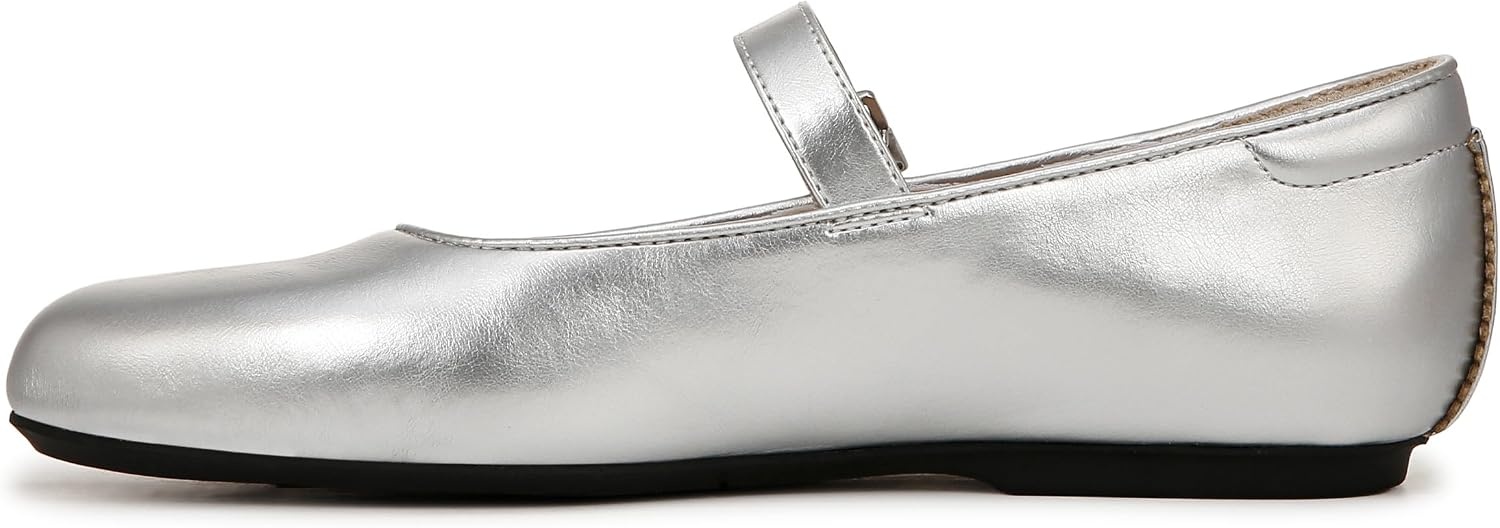 image:imageDr Scholls Shoes Womens Wexley Jane Mary Jane Flats Comfortable FlatsSilver Metallic Faux Leather