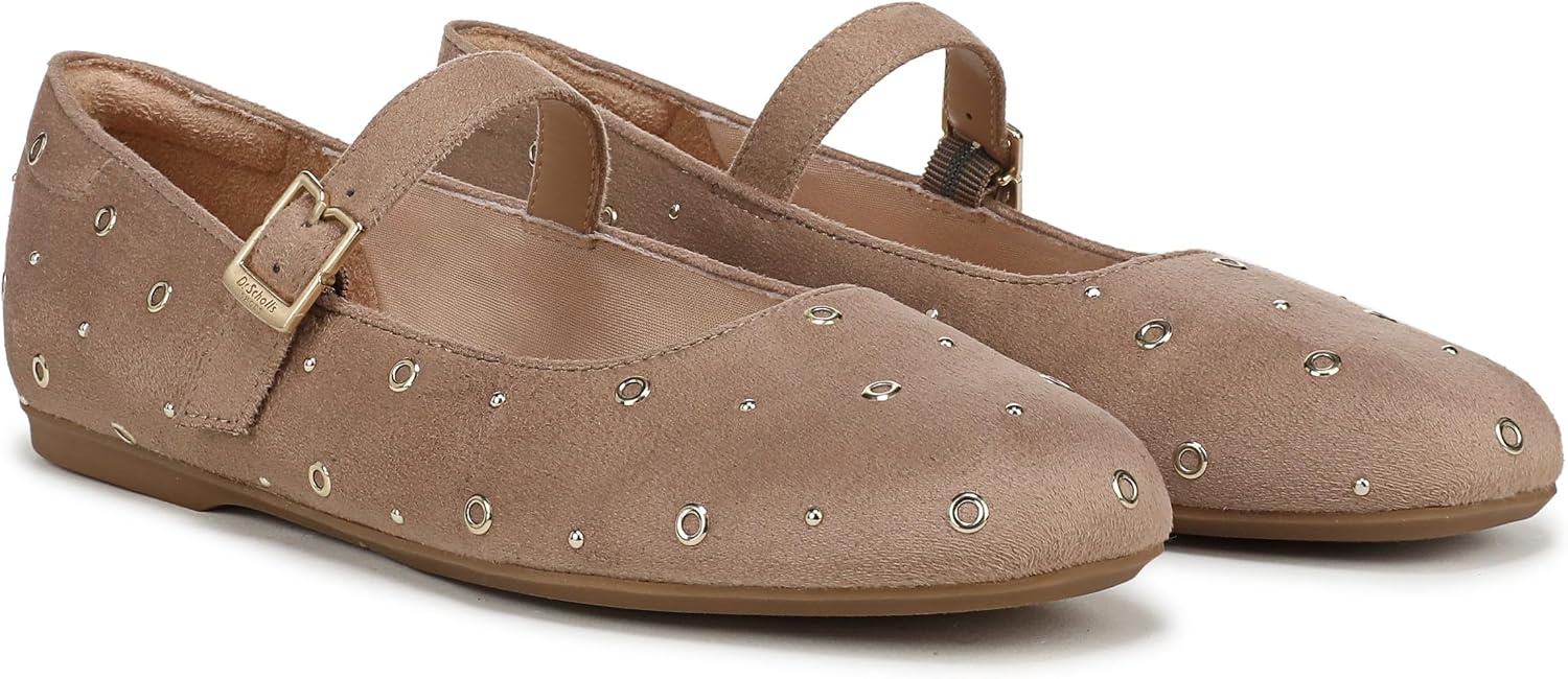 image:imageDr Scholls Shoes Womens Wexley Jane Mary Jane Flats Comfortable FlatsToasted Taupe Stud