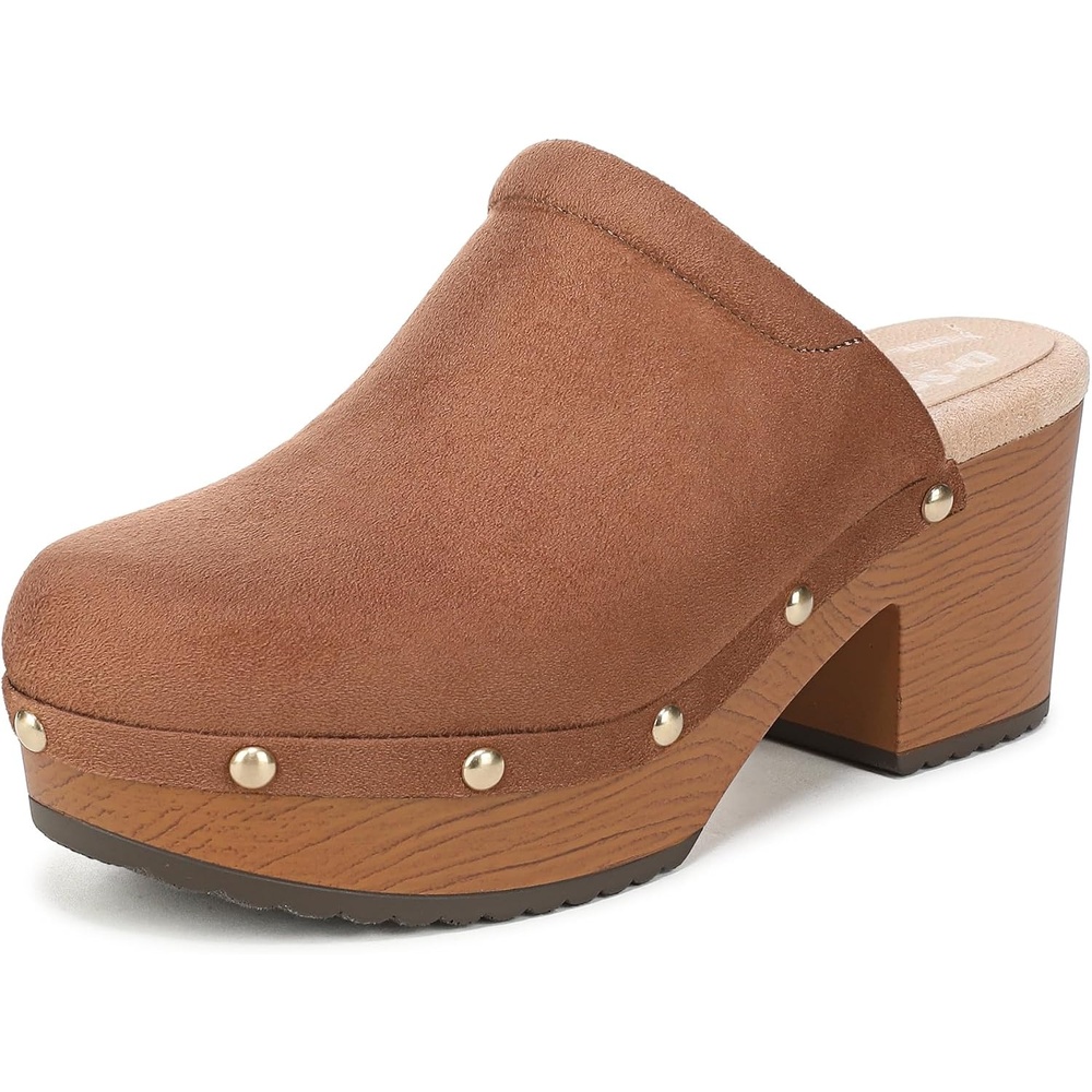 image:imageDr Scholls Classic Joy MuleClog ShoesHoney Brown Microsuede