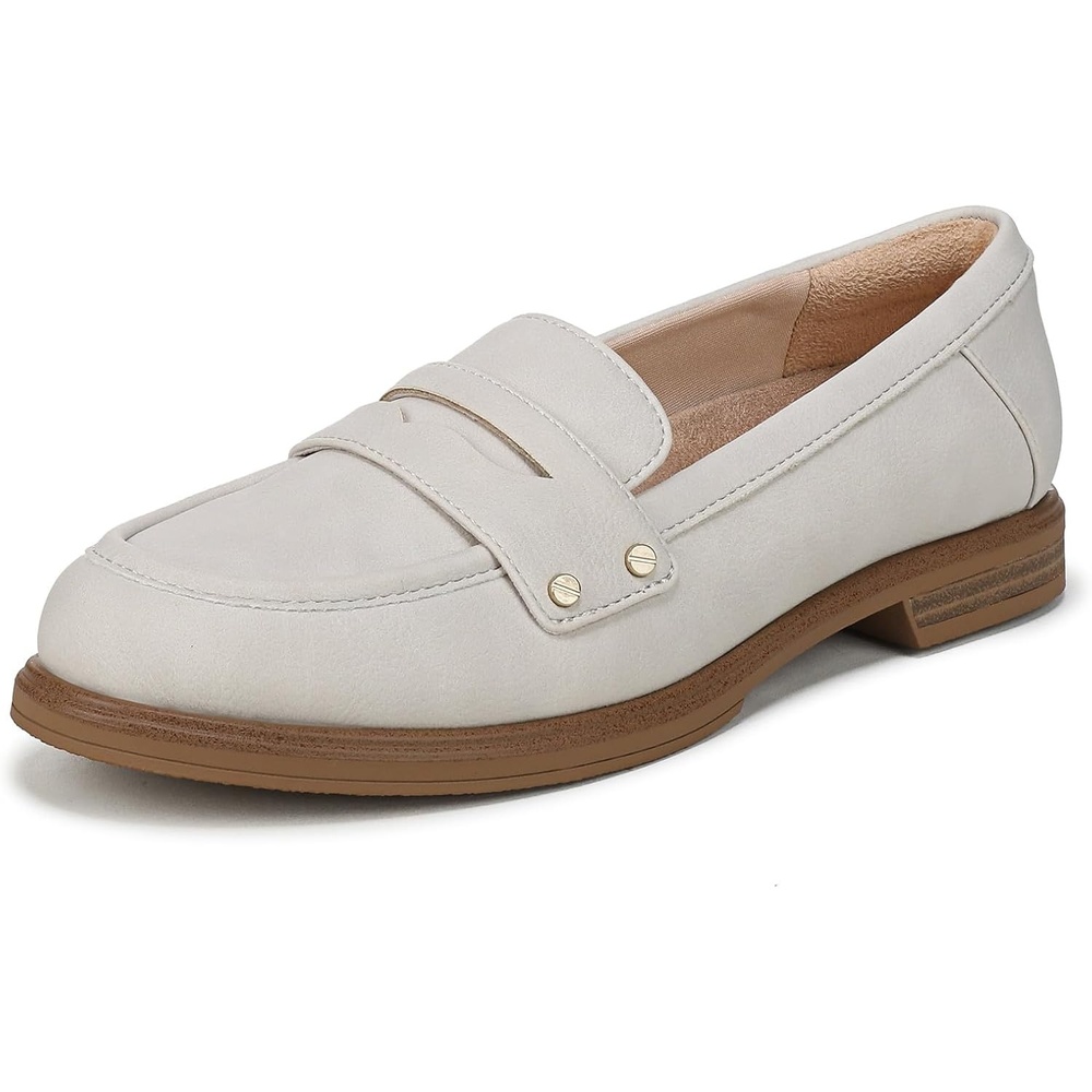 image:imageDr Scholls Hello Loafers LoafersMoc ShoesOyster Grey Faux Leather