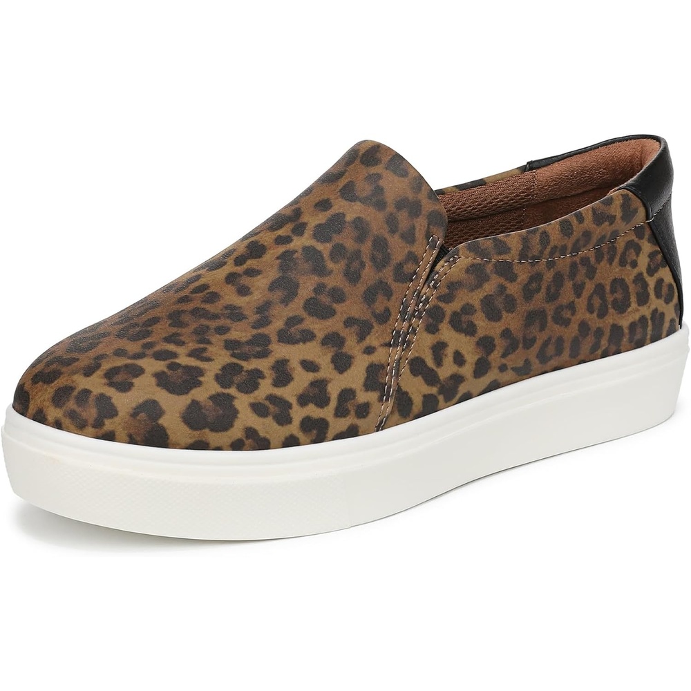 image:imageDr Scholls Shoes Womens Madison Cloud Sneaker Slip On Sneakers WomenLeopard Print Faux Leather
