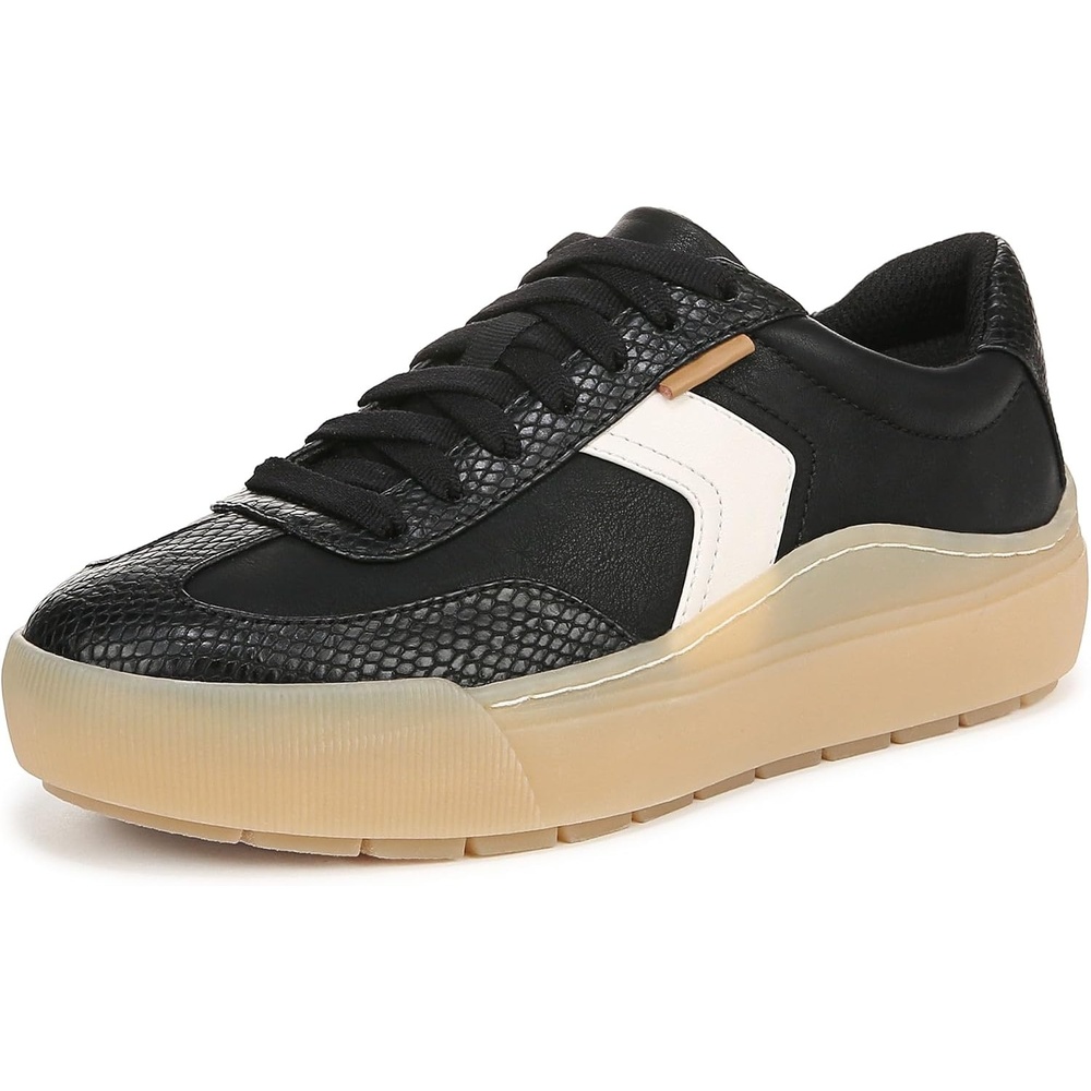 image:imageDr Scholls Shoes Womens Time Off Win Sneaker Retro Sneakers for WomenBlack Snake Faux Leather