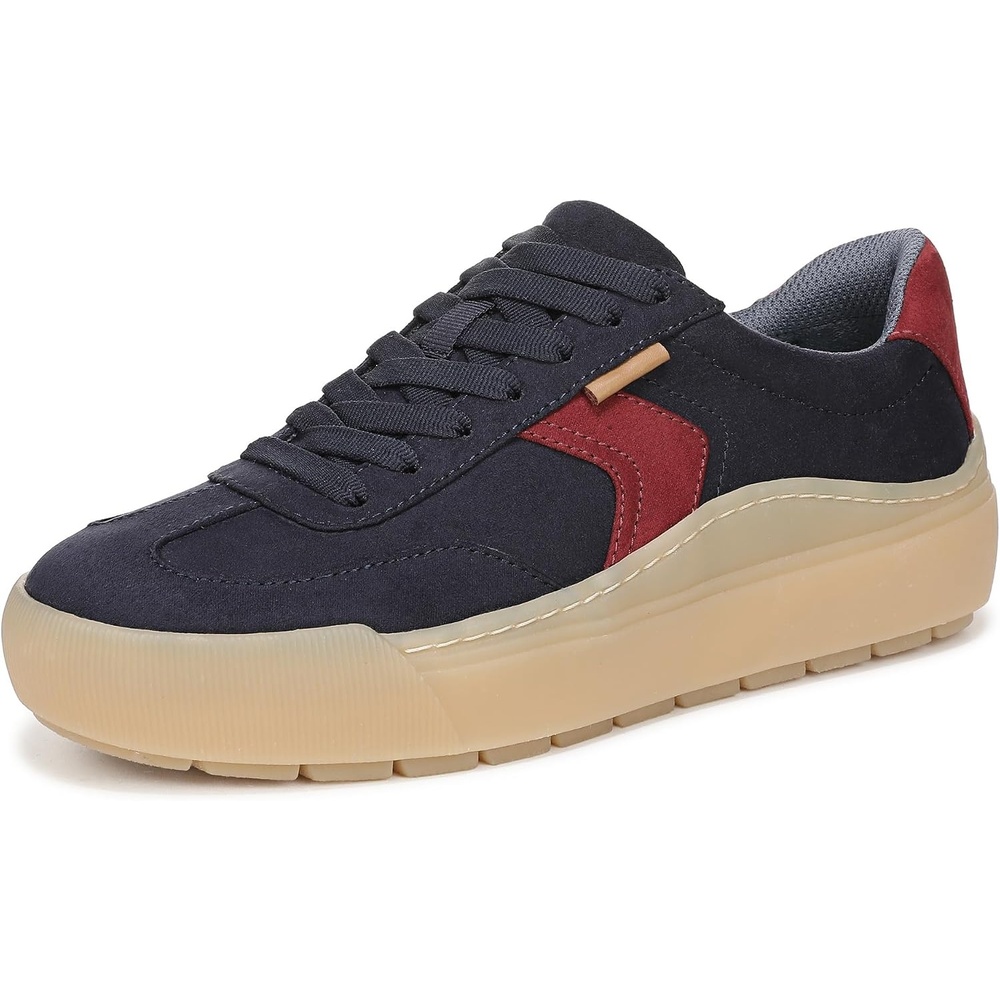 image:imageDr Scholls Shoes Womens Time Off Win Sneaker Retro Sneakers for WomenNavy BlueRed Microfiber