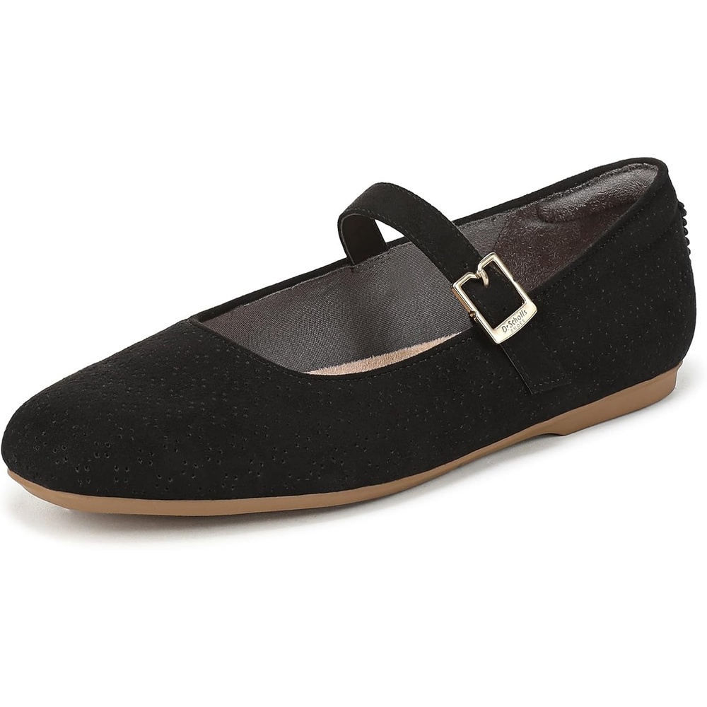 image:imageDr Scholls Shoes Womens Wexley Jane Mary Jane Flats Comfortable FlatsBlack Microfiber