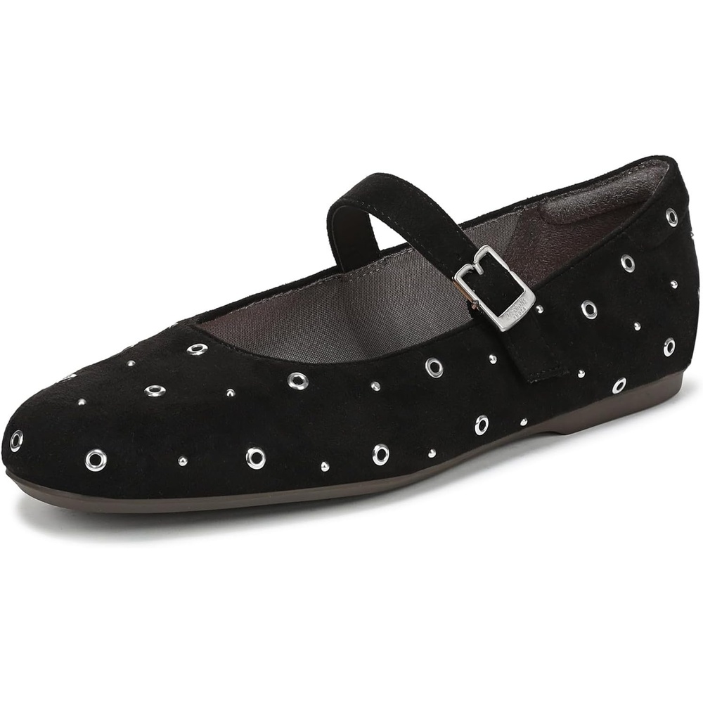 image:imageDr Scholls Shoes Womens Wexley Jane Mary Jane Flats Comfortable FlatsBlack Stud Microsuede