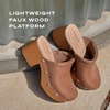 Dr. Scholl’s Classic Joy Mule/Clog Shoes(Dark Umber Microsuede)
