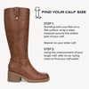 Dr. Scholl’s Joplin Riding Tall Boots(Dark Honey Brown – Wide Calf)