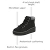 Dr. Scholl’s Nice Day Max Alpine Lace-Up Short Boots(Black Smooth)