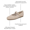 Dr. Scholl’s Shoes Women’s Wexley Jane Mary Jane Flats, Comfortable Flats(Chalk Beige Faux Leather)