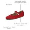 Dr. Scholl’s Shoes Women’s Wexley Jane Mary Jane Flats, Comfortable Flats(Scarlet Red Microsuede)
