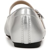 Dr. Scholl’s Shoes Women’s Wexley Jane Mary Jane Flats, Comfortable Flats(Silver Metallic Faux Leather)