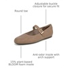 Dr. Scholl’s Shoes Women’s Wexley Jane Mary Jane Flats, Comfortable Flats(Woodsmoke Brown Faux Leather)