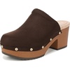 Dr. Scholl’s Classic Joy Mule/Clog Shoes(Dark Umber Microsuede)