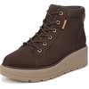 Dr. Scholl’s Nice Day Max Alpine Lace-Up Short Boots(Dark Umber Brown Microfiber)