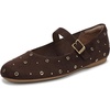 Dark Umber Brown Stud Microsuede