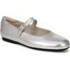 Dr. Scholl’s Shoes Women’s Wexley Jane Mary Jane Flats, Comfortable Flats(Silver Metallic Faux Leather)