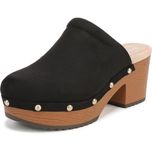 Dr. Scholl’s Classic Joy Mule/Clog Shoes(Black Microsuede)