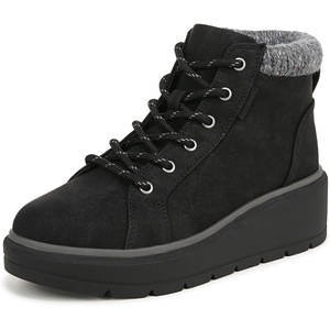 Dr. Scholl’s Nice Day Max Alpine Lace-Up Short Boots(Black Smooth)
