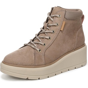 Dr. Scholl’s Nice Day Max Alpine Lace-Up Short Boots(Mocha Taupe Microsuede)