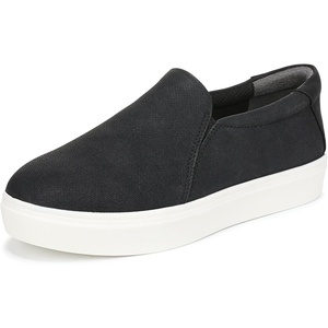 Dr. Scholl’s Shoes Women’s Madison Cloud Sneaker, Slip On Sneakers Women(Black Smooth)