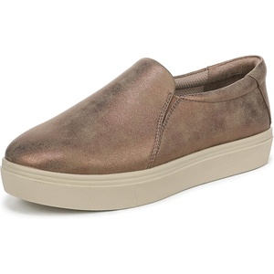 Dr. Scholl’s Shoes Women’s Madison Cloud Sneaker, Slip On Sneakers Women(Bronze Metallic)