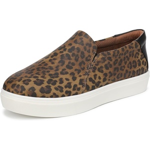 Dr. Scholl’s Shoes Women’s Madison Cloud Sneaker, Slip On Sneakers Women(Leopard Print Faux Leather)