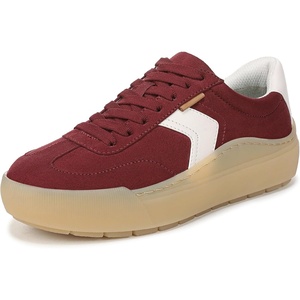 Dr. Scholl’s Shoes Women’s Time Off Win Sneaker, Retro Sneakers for Women(University Red Microsuede)