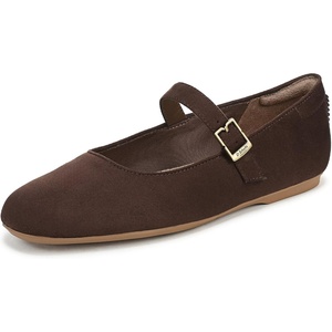 Dr. Scholl’s Shoes Women’s Wexley Jane Mary Jane Flats, Comfortable Flats(Dark Umber Brown Microsuede)