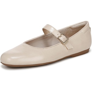 Dr. Scholl’s Shoes Women’s Wexley Jane Mary Jane Flats, Comfortable Flats(Ivory Beige Faux Leather)