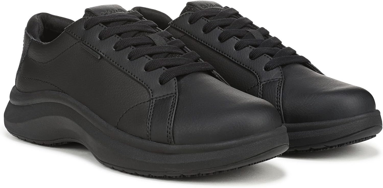 image:imageDr Scholls All Good Slip Resistant Service ShoesBlack Leather