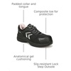 Dr.Scholl’s Shoes Womens Blaze Composite Toe(Black Leather)