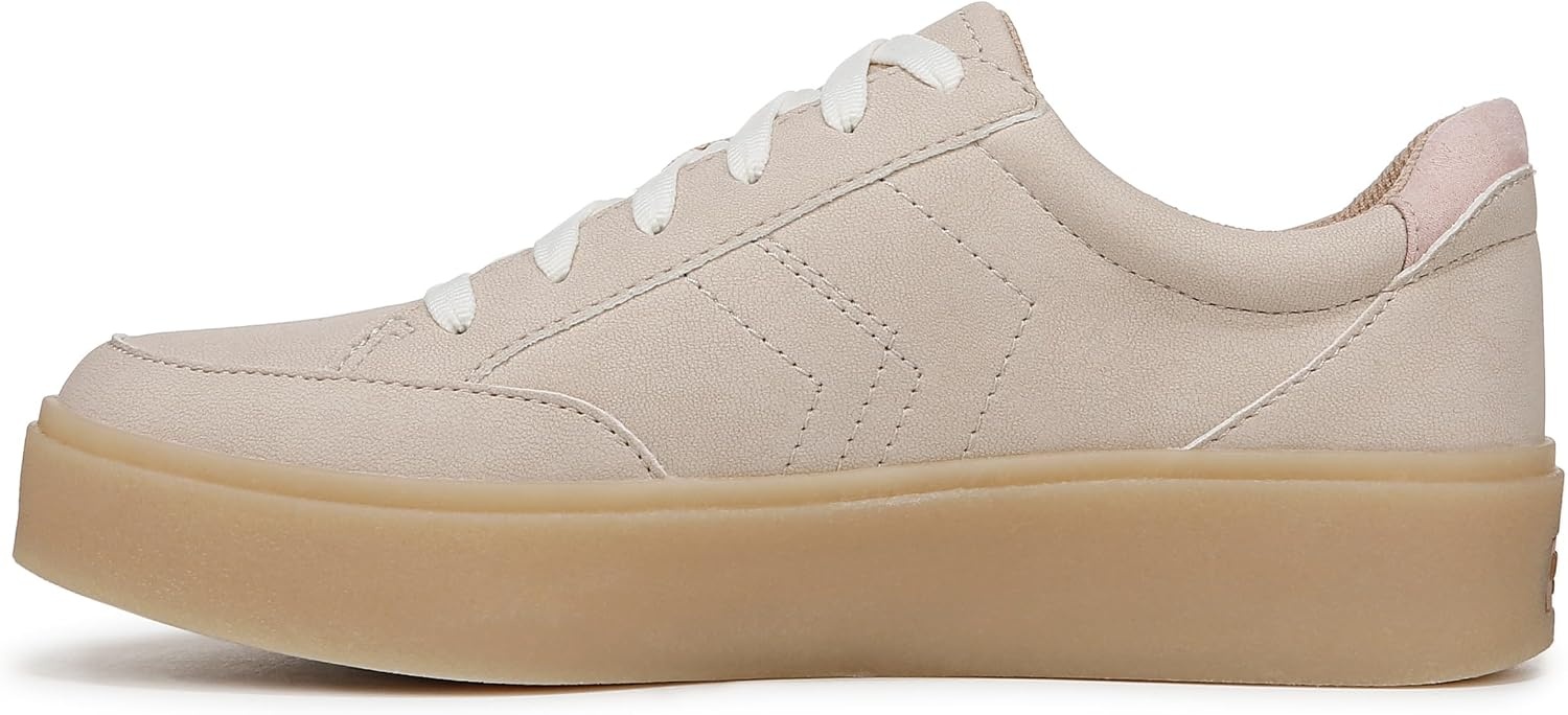 image:imageDr Scholls Shoes Womens Madison Lace Sneakers Comfortable SneakersBeige Pink Faux Leather