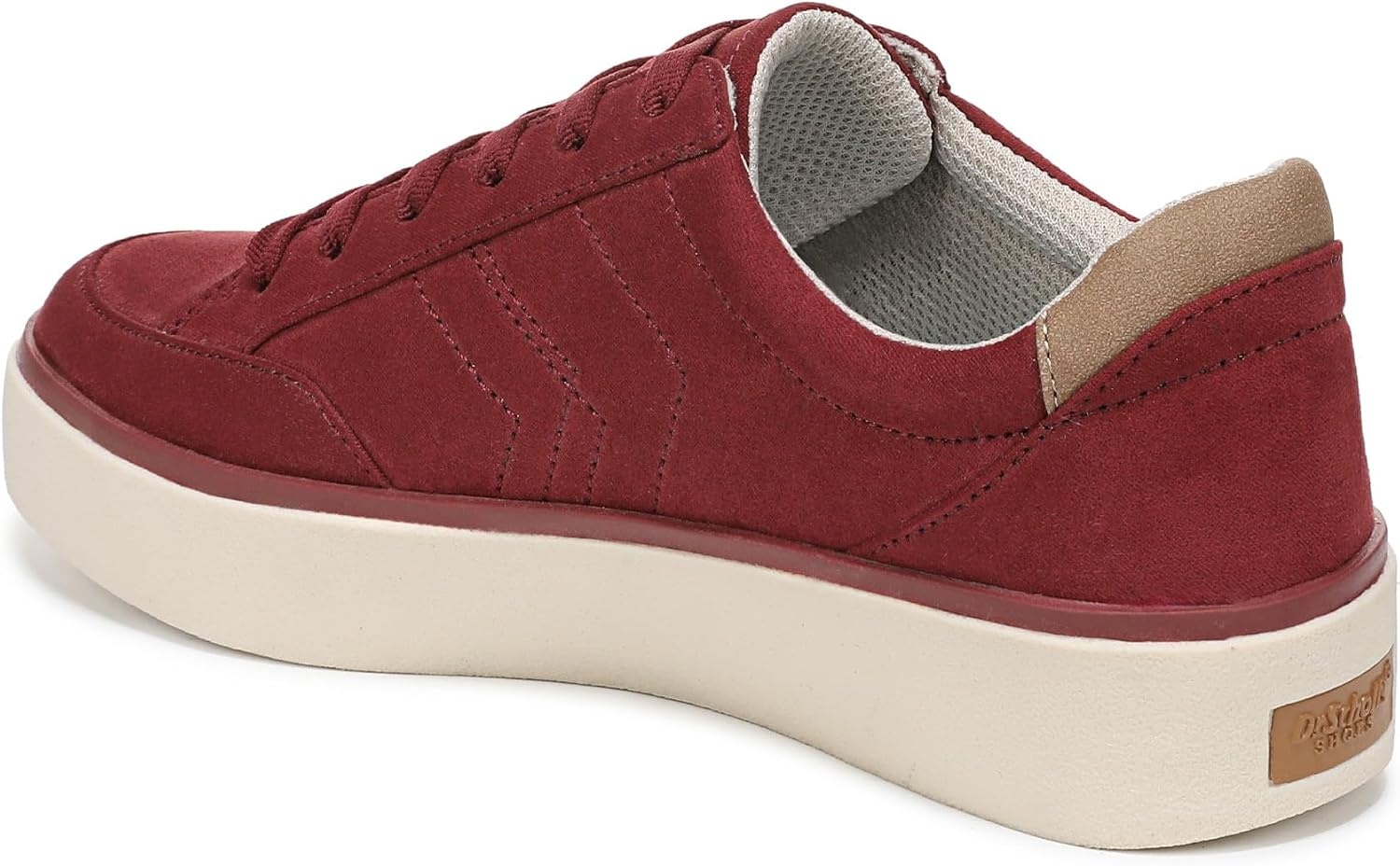 image:imageDr Scholls Shoes Womens Madison Lace Sneakers Comfortable SneakersBurgundy Microsuede