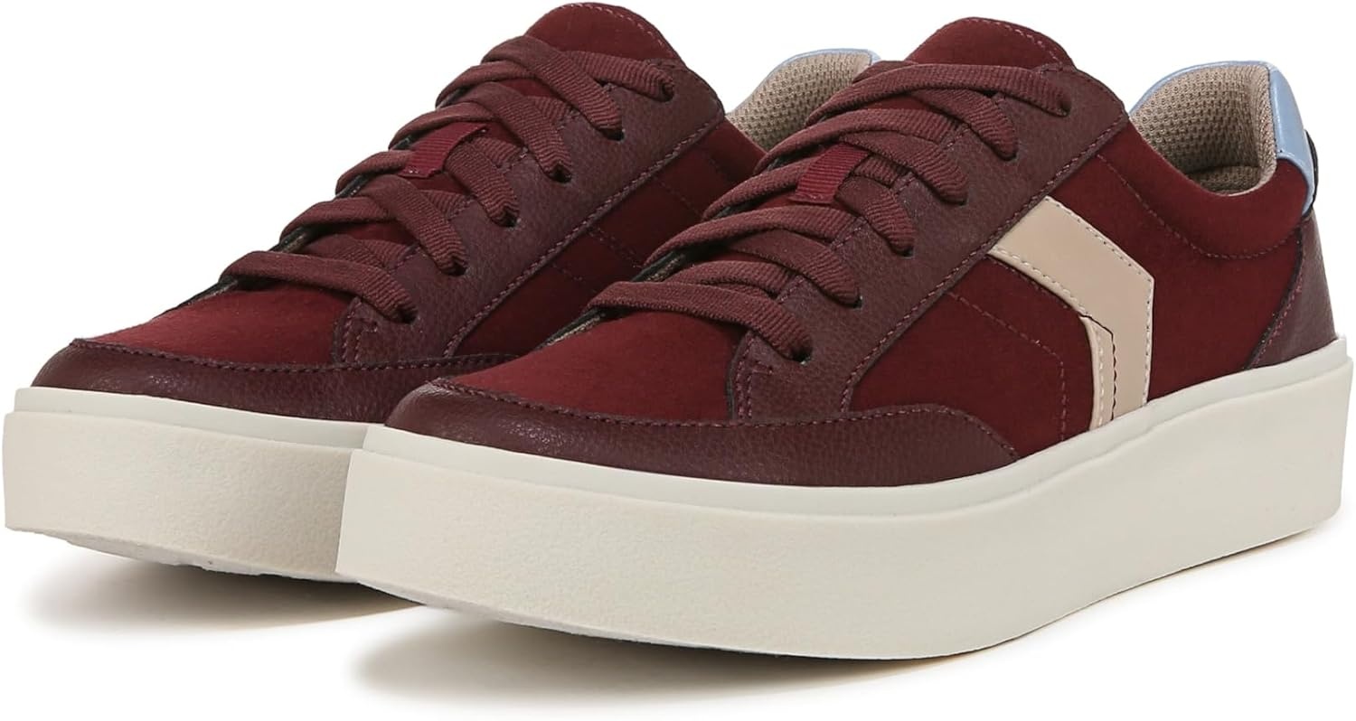image:imageDr Scholls Shoes Womens Madison Lace Sneakers Comfortable SneakersCali Wine Microfiber