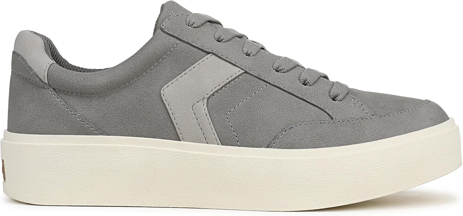 image:imageDr Scholls Shoes Womens Madison Lace Sneakers Comfortable SneakersCalm Grey Microsuede