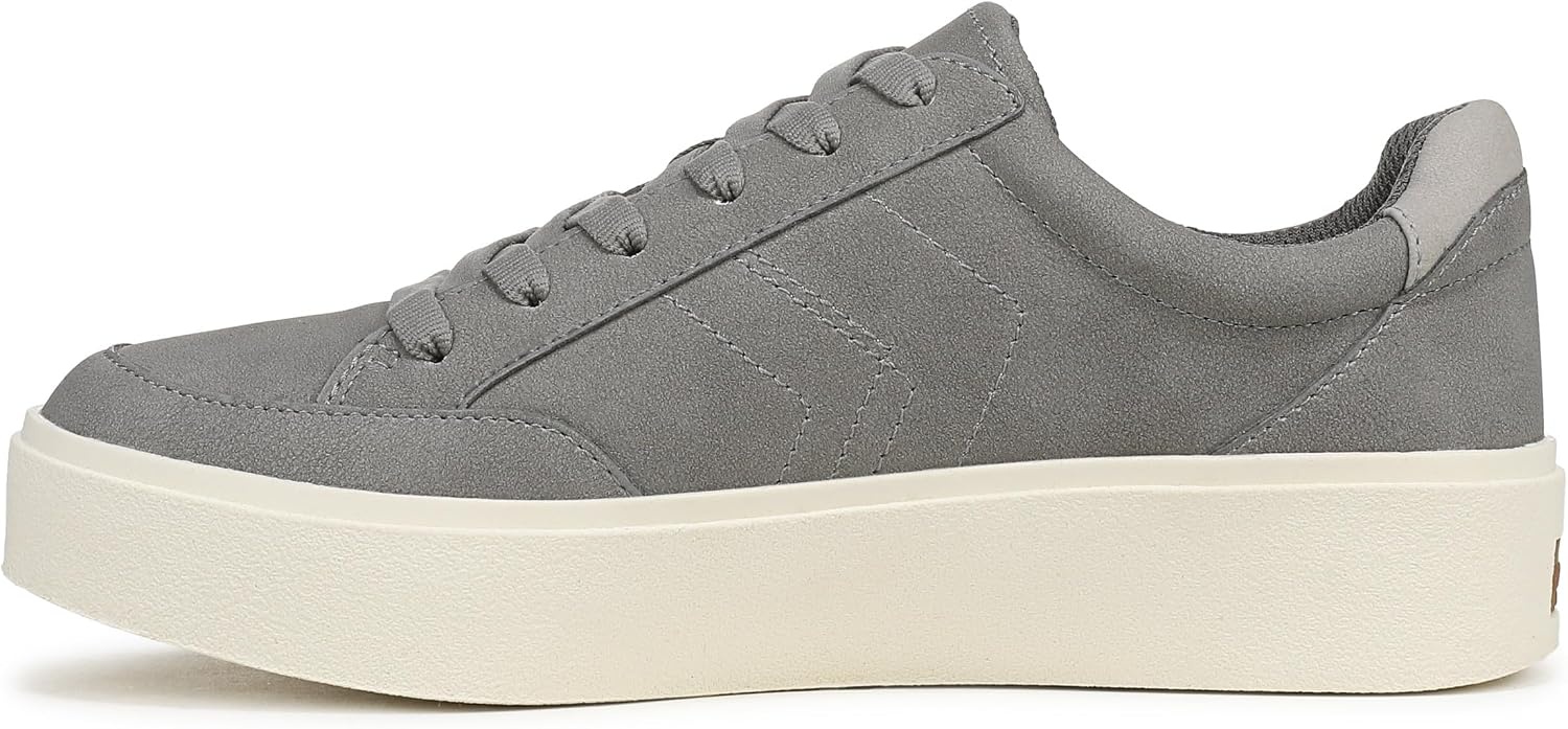 image:imageDr Scholls Shoes Womens Madison Lace Sneakers Comfortable SneakersCalm Grey Microsuede