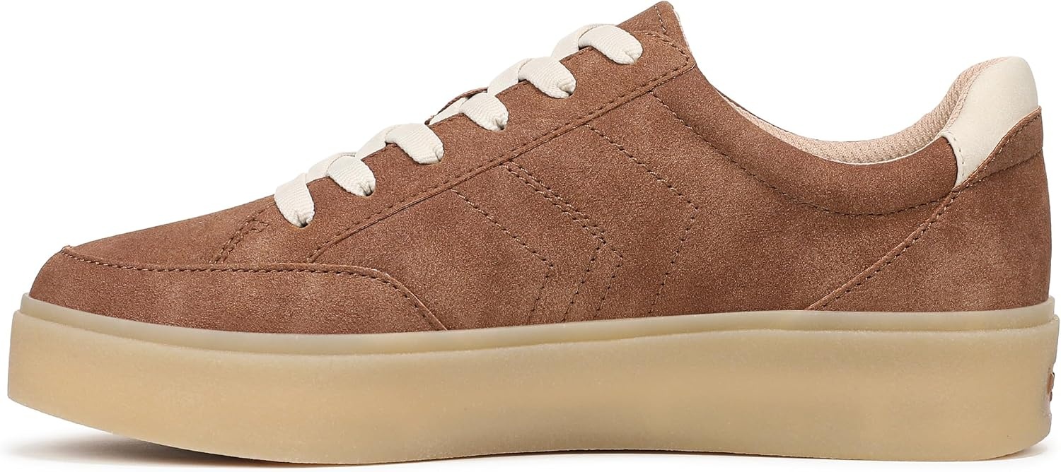 image:imageDr Scholls Shoes Womens Madison Lace Sneakers Comfortable SneakersDark Honey Brown Faux Leather