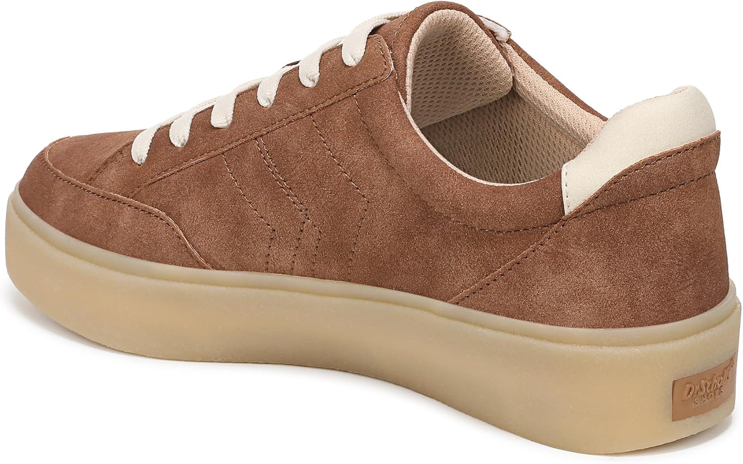 image:imageDr Scholls Shoes Womens Madison Lace Sneakers Comfortable SneakersDark Honey Brown Faux Leather