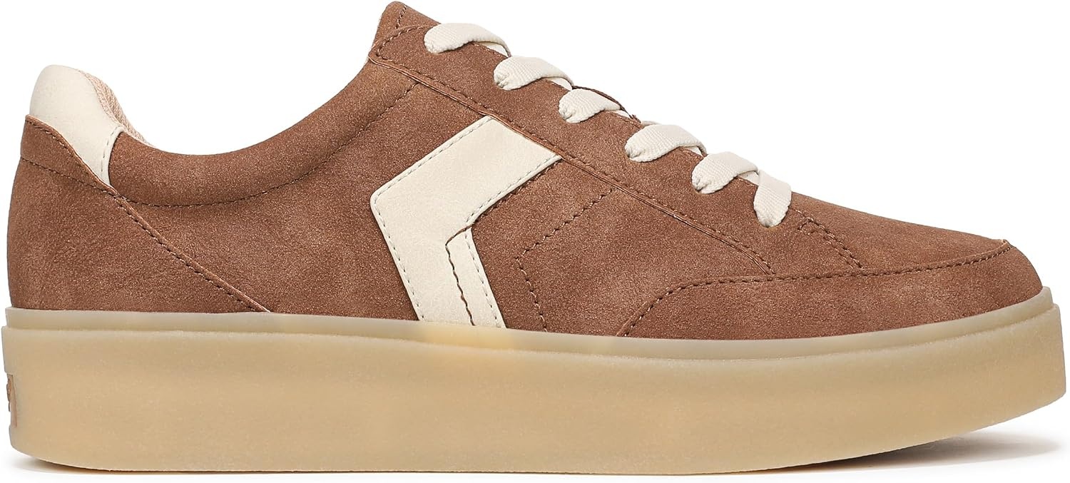image:imageDr Scholls Shoes Womens Madison Lace Sneakers Comfortable SneakersDark Honey Brown Faux Leather