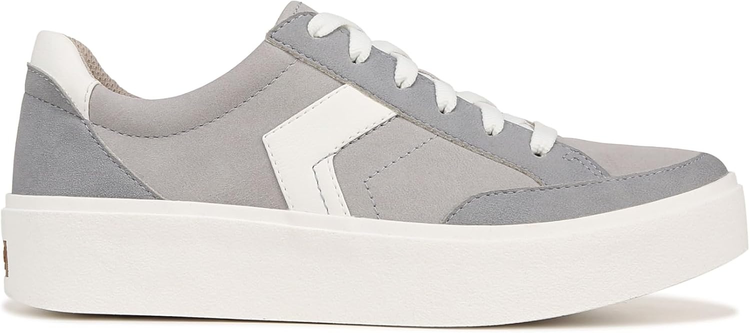 image:imageDr Scholls Shoes Womens Madison Lace Sneakers Comfortable SneakersGreyWhite