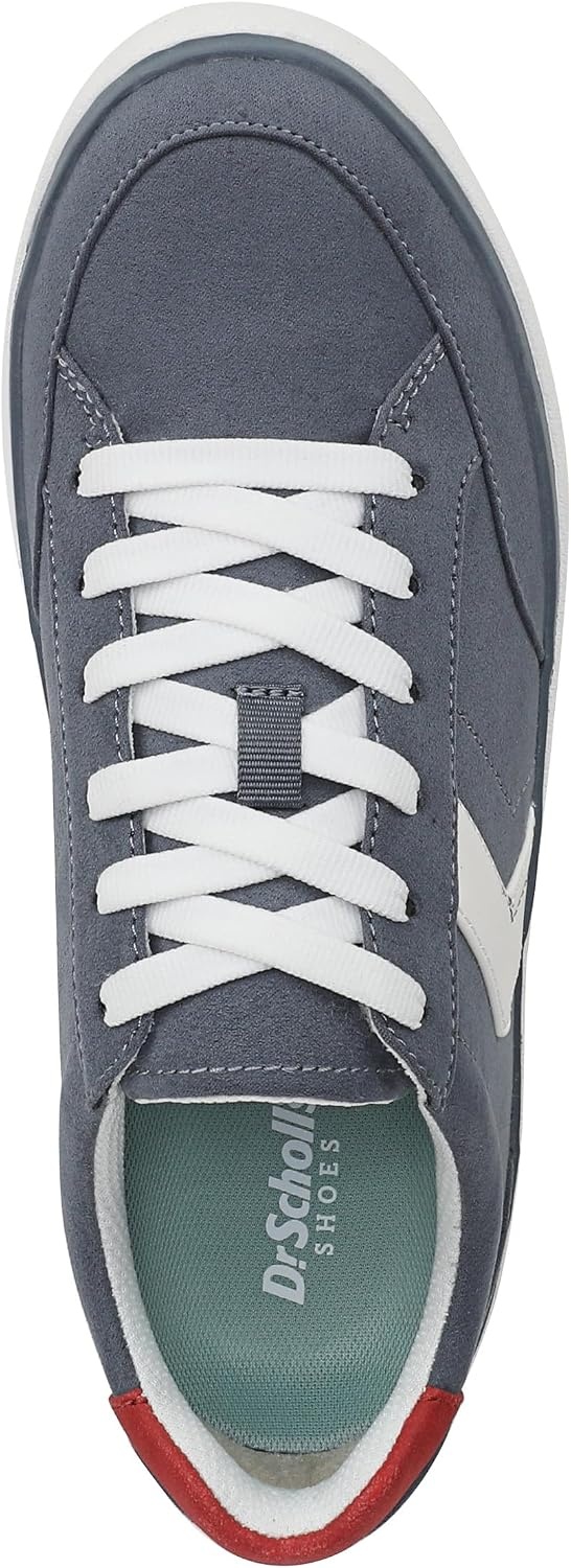 image:imageDr Scholls Shoes Womens Madison Lace Sneakers Comfortable SneakersRed White Blue Microfiber