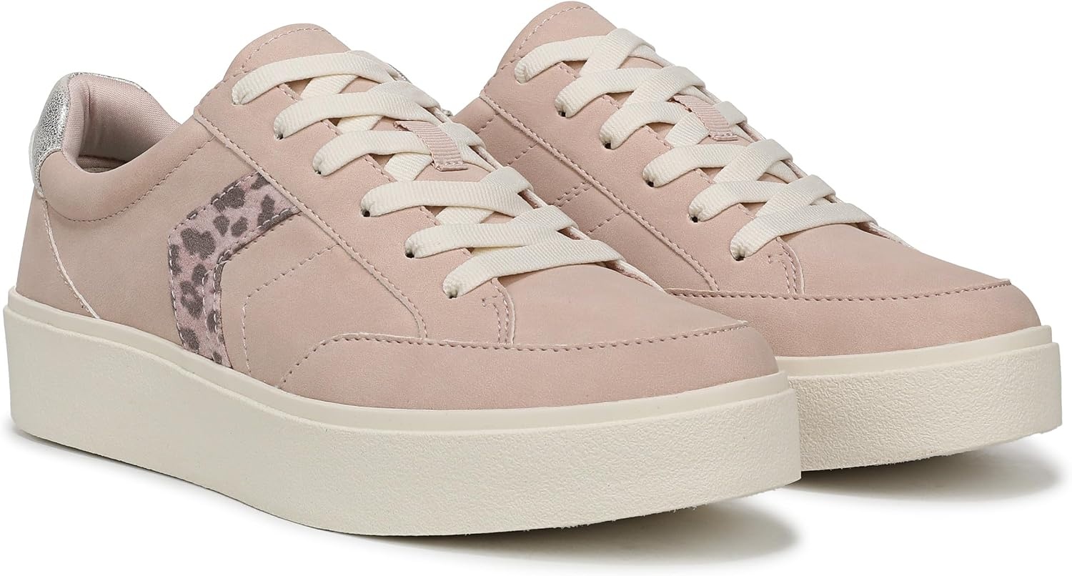 image:imageDr Scholls Shoes Womens Madison Lace Sneakers Comfortable SneakersRose Dust Pink Leopard