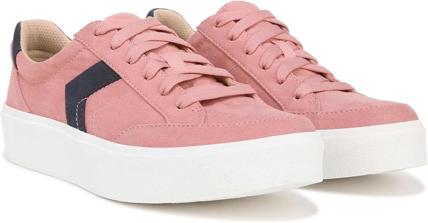 image:imageDr Scholls Shoes Womens Madison Lace Sneakers Comfortable SneakersRose Pink Microfiber