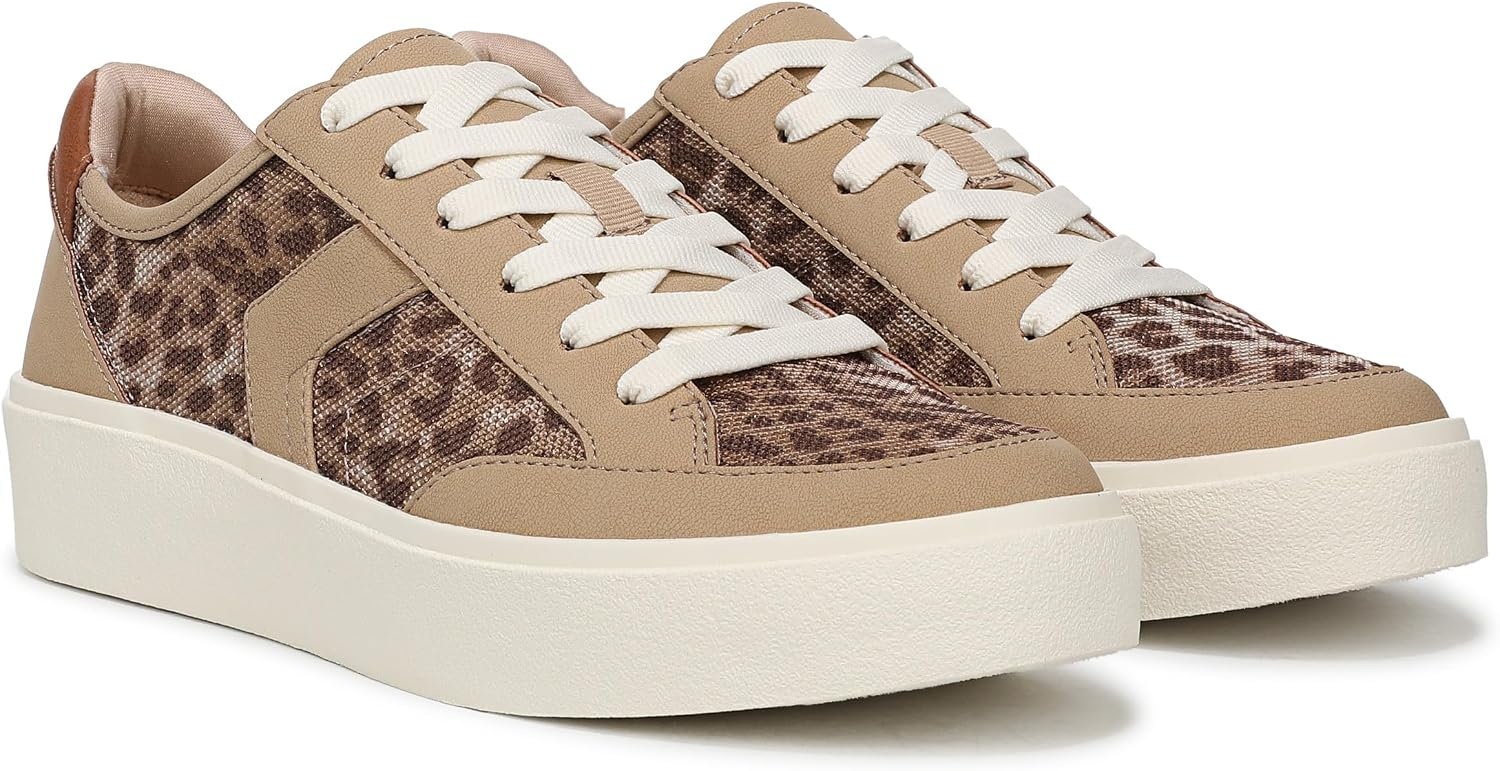 image:imageDr Scholls Shoes Womens Madison Lace Sneakers Comfortable SneakersSand Leopard Mesh