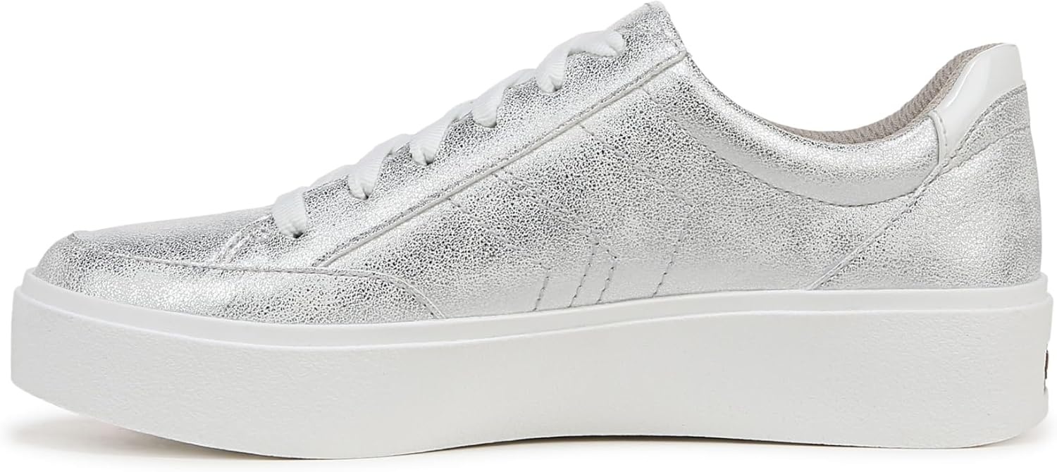 image:imageDr Scholls Shoes Womens Madison Lace Sneakers Comfortable SneakersSilver Metallic