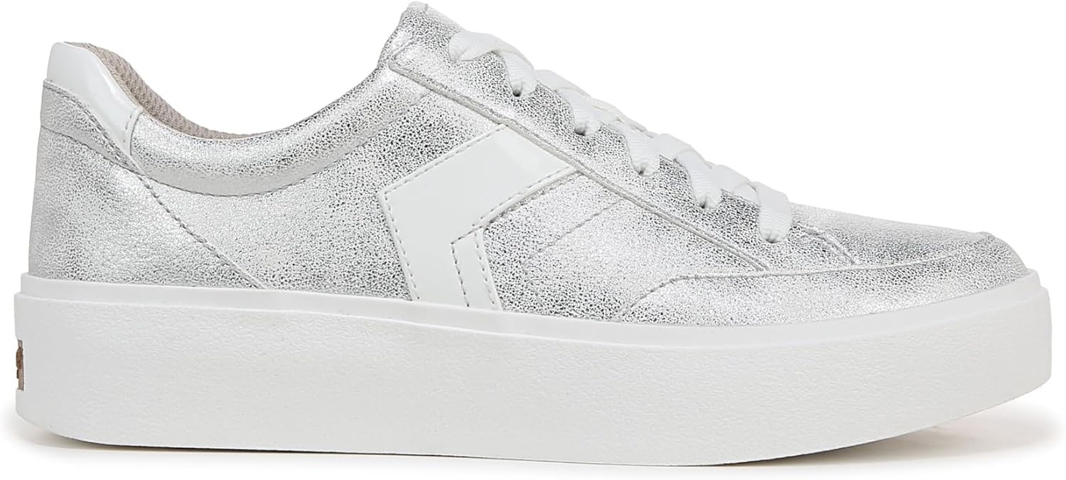 image:imageDr Scholls Shoes Womens Madison Lace Sneakers Comfortable SneakersSilver Metallic
