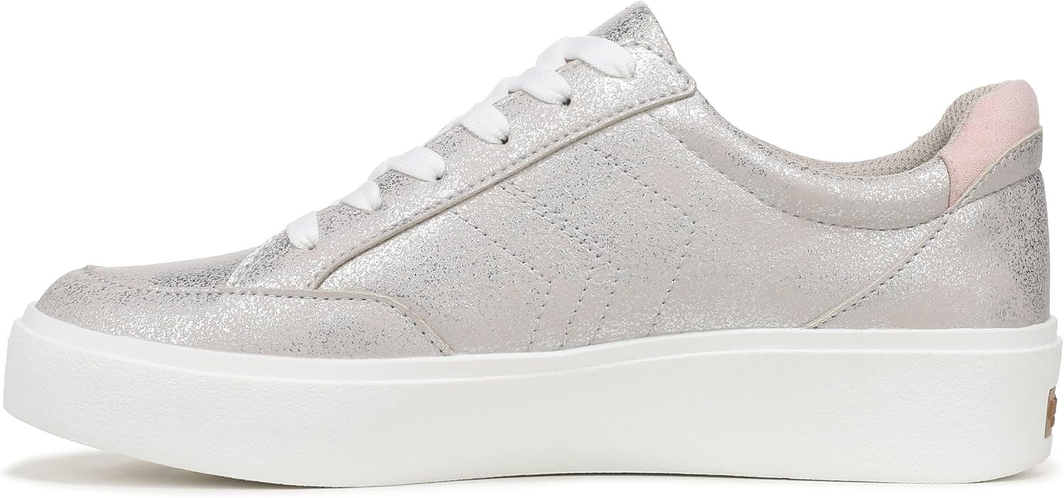 image:imageDr Scholls Shoes Womens Madison Lace Sneakers Comfortable SneakersSilverPink Metallic Sparkle