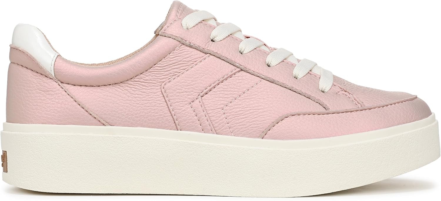 image:imageDr Scholls Shoes Womens Madison Lace Sneakers Comfortable SneakersSoft Pink Metallic Faux Leather